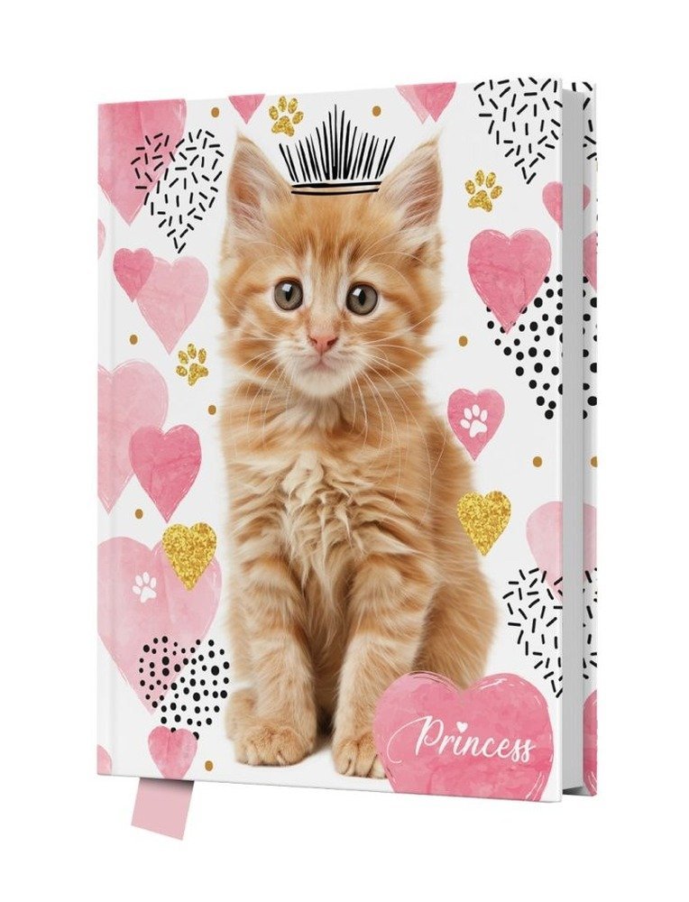 Pamiętnik z kłódką Princess Cat 80k. 14x18cm