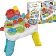 Stoliki dla dzieci - Clementoni Clemmy Stolik Sensoryczny Miękkie Klocki Zestaw 10m+ - miniaturka - grafika 1