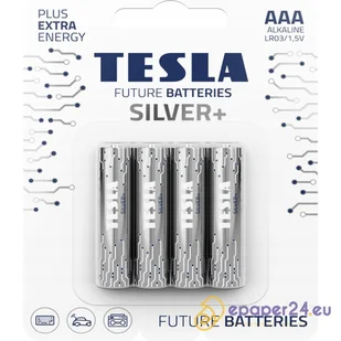 Beterie Tesla Silver+ AAA LR3 1.5V (4) - Baterie i akcesoria - miniaturka - grafika 1