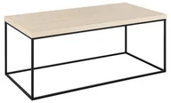 Ławy i stoliki kawowe - Stolik Kawowy Barossa 110X55 Czarny Mat / Trawertyna - miniaturka - grafika 1