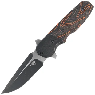 Nóż składany Bestech Freefall Black Titanium/Black-Orange G10, Black Stonewashed/Satin CPM S35VN by Jason Clark (BT2007B) - Noże - miniaturka - grafika 1