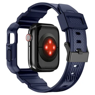 Kingxbar CYF537 2w1 pasek Apple Watch Ultra, SE, 8, 7, 6, 5, 4, 3, 2, 1 (49, 45, 44, 42  mm) z wbudowanym etui niebieski - Akcesoria do smartwatchy - miniaturka - grafika 6