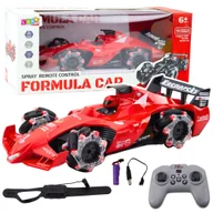 Zabawki zdalnie sterowane - Auto Sportowe Wyścigówka Zdalnie Sterowana RC Efekt Dymu 2.4G Czerwona LEAN Toys - miniaturka - grafika 1