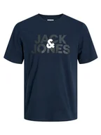 Koszulki męskie - Jack & Jones Koszulka "Jacula" w kolorze granatowym - miniaturka - grafika 1