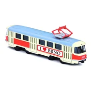 Samochody i pojazdy dla dzieci - Tramwaj Czeski Retro Pociąg BRNO Mały 16 cm - miniaturka - grafika 1