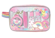 Kosmetyczki, organizery i kuferki - HOT FOCUS 804RB Kosmetyczka z przyborami podróżnymi Tęcza - miniaturka - grafika 1