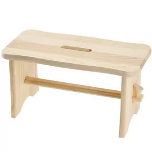 Taboret drewniany Falun 39 x 20 cm, naturalny - Taborety i hokery - miniaturka - grafika 1