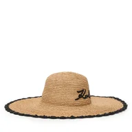 Czapki damskie - Kapelusz KARL LAGERFELD B1W46084 Beżowy - miniaturka - grafika 1