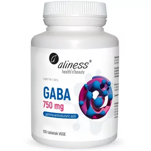 ALINESS Gaba 750mg 100tabs - Witaminy i minerały dla sportowców - miniaturka - grafika 1