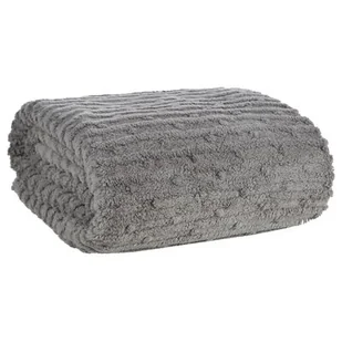 Koc EUROFIRANY D91 Lisa 200 x 220 cm Stalowy - Koce - miniaturka - grafika 1