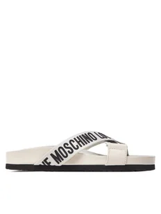 LOVE MOSCHINO Klapki JA28263G0IIX110A Écru - Klapki i japonki damskie - miniaturka - grafika 1