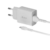 Ładowarki do telefonów - Devia ładowarka sieciowa Smart 2x USB 2,4A biała + kabel Lightning - miniaturka - grafika 1