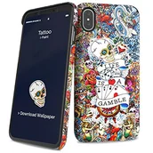Etui i futerały do telefonów - i-Paint tatuaż ochronne twarde etui na telefon iPhone X - miniaturka - grafika 1