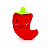 Zabawki dla psów - Zabawka dla psa pieska szczeniaka kota PAPRYKA pluszowa piszcząca czerwona - miniaturka - grafika 1