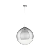 Lampy sufitowe - KKS Szklana lampa wisząca FLASH MP1238-400 skandynawska nad wyspę chrom - miniaturka - grafika 1