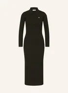 Sukienki - Lacoste Sukienka Polo Z Dżerseju schwarz - miniaturka - grafika 1