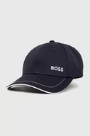 Czapki męskie - BOSS czapka z daszkiem bawełniana BOSS GREEN kolor granatowy gładka - Boss - miniaturka - grafika 1