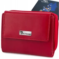Portfele - Portfel skórzany damski RFiD skóra na karty klasyk ładny czerwony Beltimore - miniaturka - grafika 1