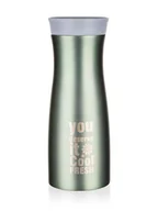 Kubki termiczne - Banquet Kubek podróżny METALLIC 380 ml, zielony - miniaturka - grafika 1