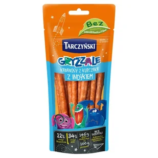 Tarczyński Gryzzale Kabanoski z kurczaka z indykiem 90 g - Pasztet i przetwory mięsne - miniaturka - grafika 1