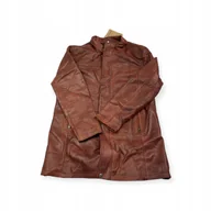 Kurtki męskie - Skórzana kurtka męska długa Real Leather L - miniaturka - grafika 1