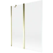 Parawany nawannowe - Mexen Mist parawan nawannowy 2-skrzydłowy 140 x 150 cm, transparent, złoty - 8A9-140-011-50-00 - miniaturka - grafika 1