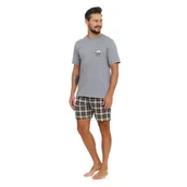 Piżamy damskie - Piżama męska DOCTOR NAP 5153 GREY krótki rękaw XXL - miniaturka - grafika 1