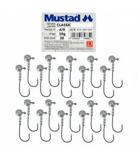 Mustad Główka Jigowa Classic 10 G Hak 4/0 - Inne akcesoria dla wędkarzy - miniaturka - grafika 1