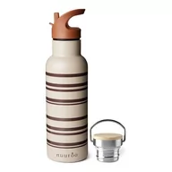 Bidony dla dzieci - Nuuroo - Butelka Ze Stali Nierdzewnej Typu 18/8 Stripe Cobblestone Poj. 500 Ml - miniaturka - grafika 1