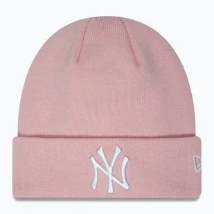 Czapka damska New Era Female Essential Cuff Beanie New York Yankees pastel pink - Czapki damskie - miniaturka - grafika 1