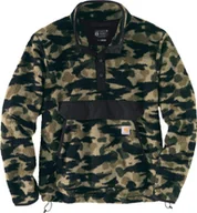 Bluzy męskie - Carhartt Polar Carhartt Fleece Pullover Black Blind Duck - miniaturka - grafika 1