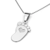 Zawieszki - Zawieszka srebrna stópka - miniaturka - grafika 1