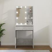 Toaletki - Lumarko Toaletka z oświetleniem LED, betonowa szarość, 60x40x140 cm - miniaturka - grafika 1