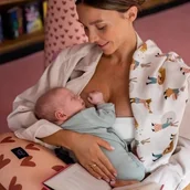 Zabawki interaktywne dla dzieci - La Millou Pieluszki bambusowe 2-pak Heartbeat Pink Music - miniaturka - grafika 1