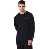 Koszulki męskie - Koszulka męska Champion Crewneck Long Sleeve czarna 220265 KK001 2XL - miniaturka - grafika 1