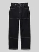 Spodnie i spodenki dla chłopców - Jeansy z detalem z logo - miniaturka - grafika 1