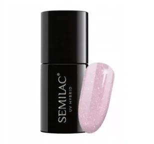 Semilac Extend 5w1 Glitter Dirty Nude Rose 805  7ml - Lakiery hybrydowe - miniaturka - grafika 1