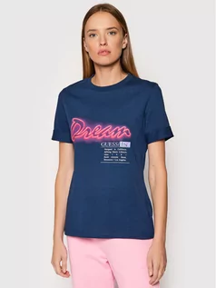 Koszulki i topy damskie - Guess T-Shirt Hope W1BI20 JA911 Granatowy Regular Fit - grafika 1