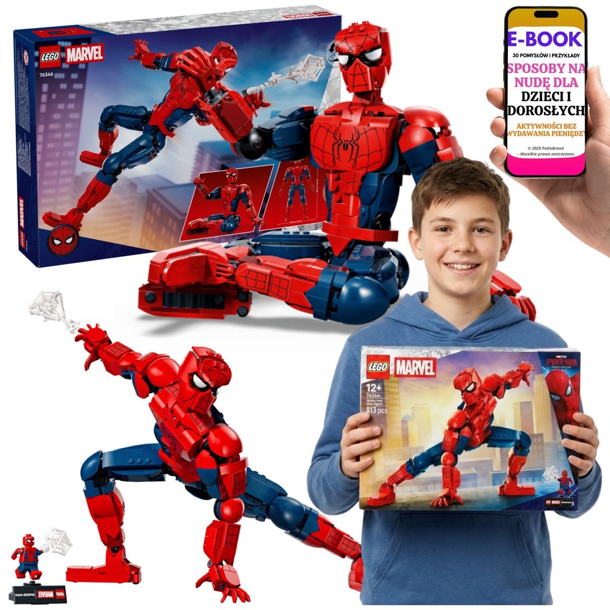 LEGO Spider-Man 76346 Duża Figurka Bohatera Marvel Prezent Dla Chłopca + E-BOOK-3