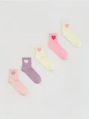 Skarpetki dla dzieci - Reserved - Skarpetki 5-pack - różowy - miniaturka - grafika 1