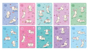 Zeszyt A5 32K Kratka Cute Dogs Pakiet 10Szt. - Zeszyty szkolne - miniaturka - grafika 1
