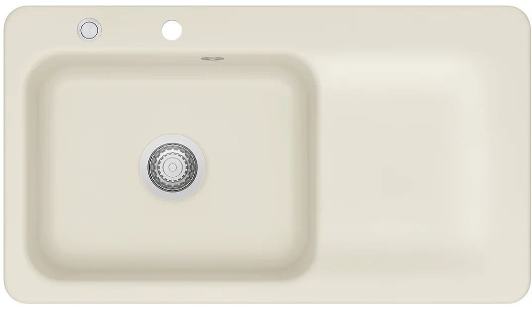 SYSTEMCERAM Zlewozmywak Juna 90 Jasmin, zlewozmywak ceramiczny, korek manualny 5015 01 19