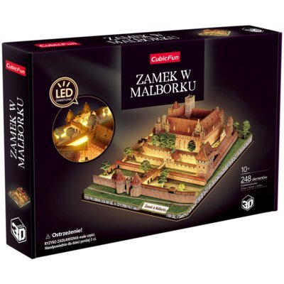 Puzzle 3D CUBIC FUN LED Zamek w Malborku 306-L549H (248 elementy)