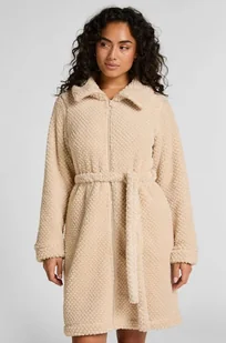 Hunkemöller Szlafrok z polaru zapinany na zamek błyskawiczny Biały - Szlafroki damskie - miniaturka - grafika 1