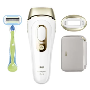 Braun Silk-expert Pro 5 PL5052 IPL biało-złoty - Depilatory i golarki damskie Braun Silk-expert Pro 5 PL5052 IPL biało-złoty - Depilatory i golarki damskie - miniaturka - grafika 1