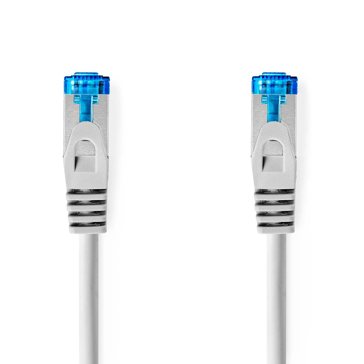 Kabel sieciowy Nedis CAT6a - S/FTP - wtyk RJ45 - złącze RJ45 - 10,0 m - Snagless - Round - LSZH - Grey - Label