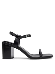 Calvin Klein Sandały Block Heel Sandal 75 Lth HW0HW02650 Czarny - Sandały damskie - miniaturka - grafika 1