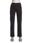 Spodnie damskie - PIECES CZARNE JEANSY WYSOKI STAN PROSTE 32/32 6BA - Pieces - miniaturka - grafika 1