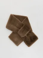 Czapki damskie - Reserved - Szalik z imitacji futra - brązowy - miniaturka - grafika 1