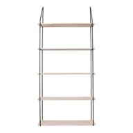 Półki do salonu - Czarna półka z litego drewna paulowni Eindhoven – House Nordic - miniaturka - grafika 1